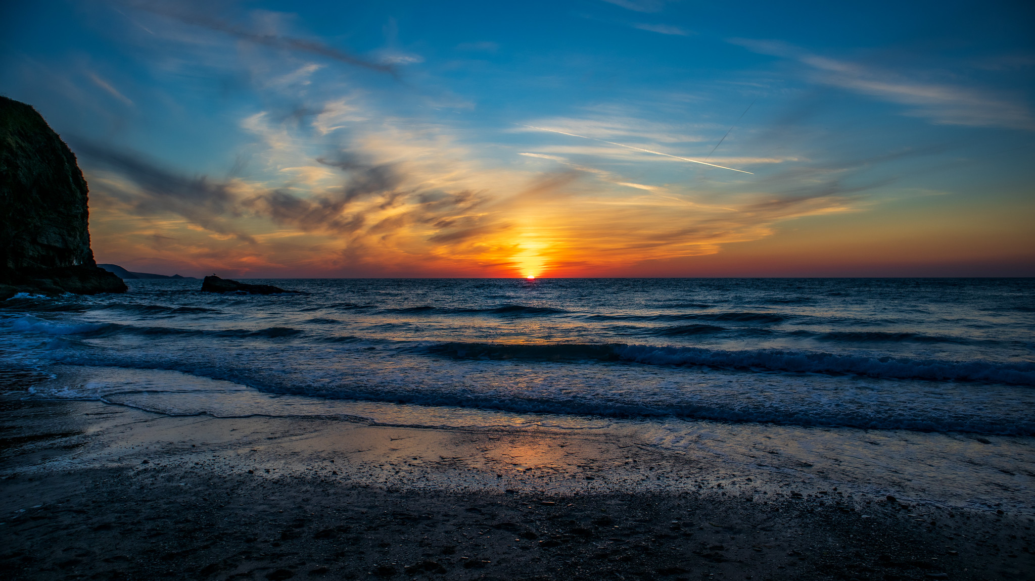 Coastal sunset captured on drone by Ian