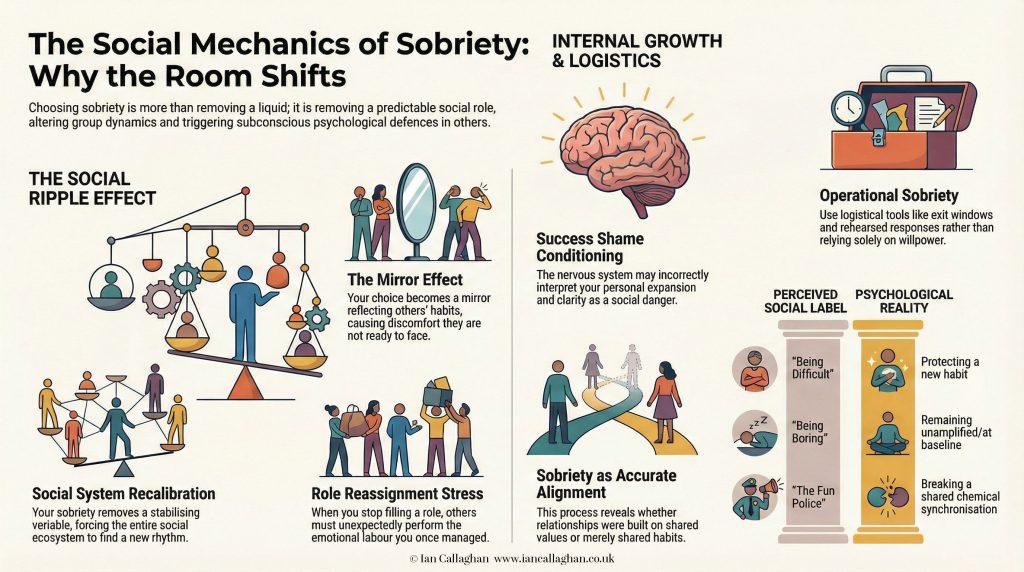 infograph displaying why people are uncomfortable with sobriety