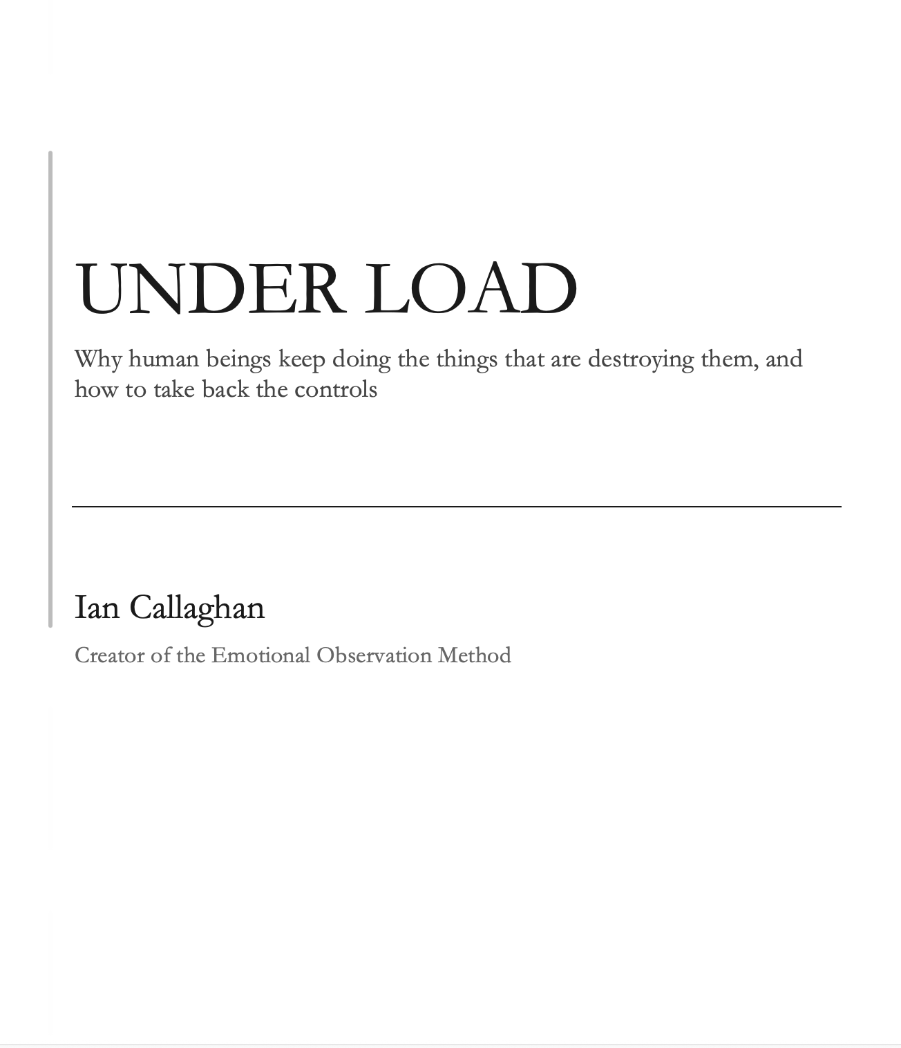 UNDER LOAD eBook cover