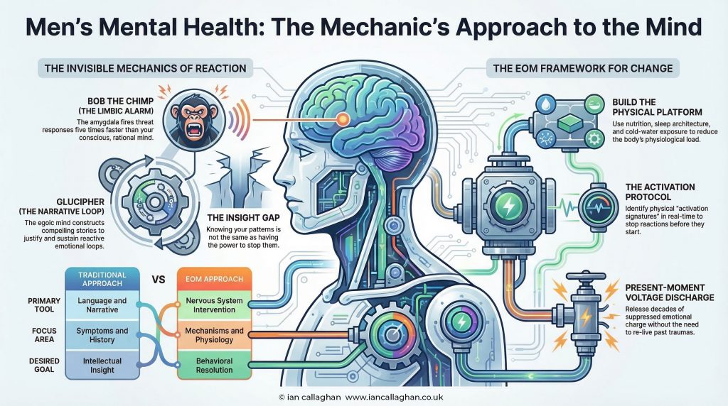infograph for men's mental health coach Ian Callaghan