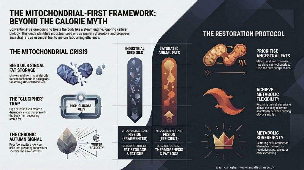 infograph on how to fix a broken metabolism Why Calorie Counting Is Making You Fatter: Mitochondrial-First Weight Loss by Ian Callaghan