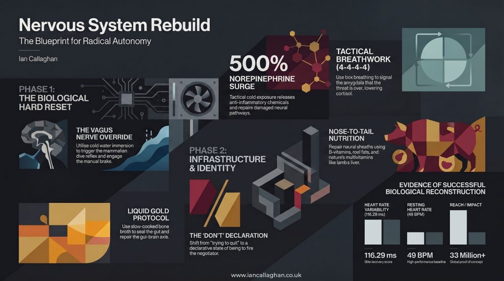 infograph for the Nervous system rebuild by Ian Callaghan