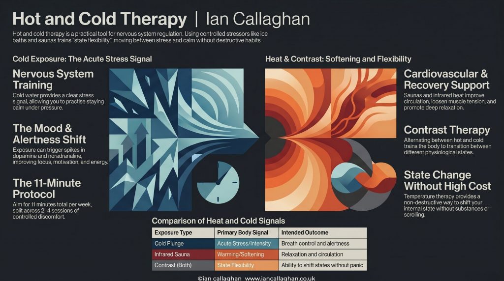 infograph on hot and cold therapy by Ian Callaghan