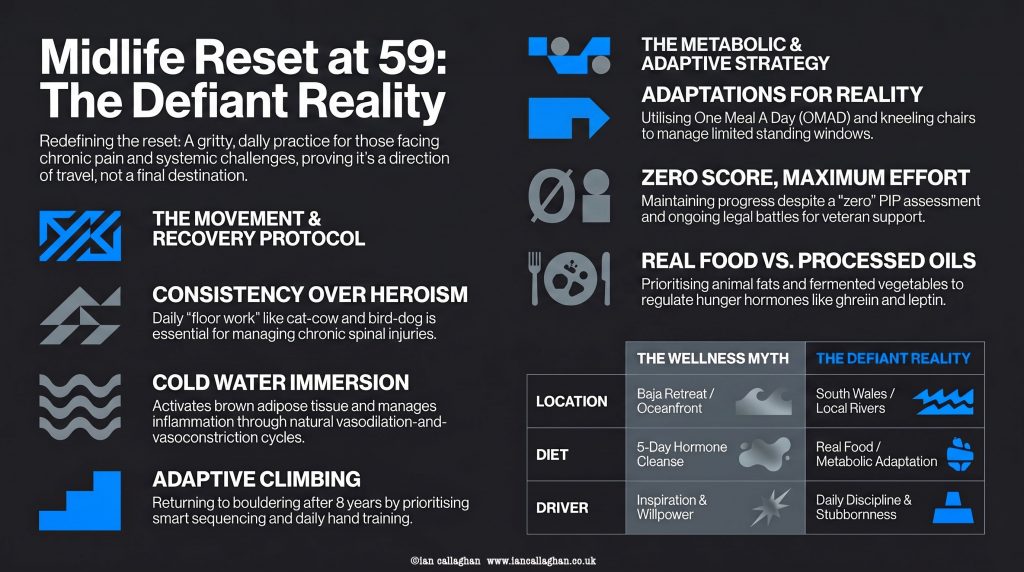 infograph for midlife reset at 59 I refused to be finished by Ian Callaghan