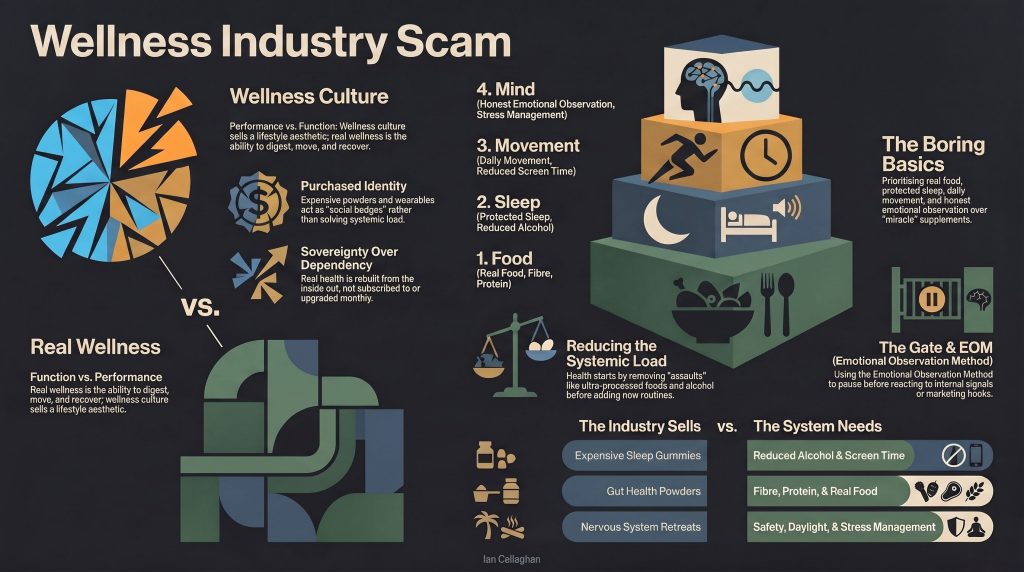 Infograph for the wellness industry scam by Ian Callaghan