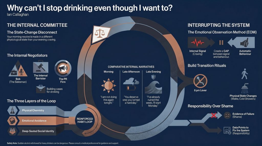 Infograph for Why can't I stop drinking even though I want to by Ian Callaghan